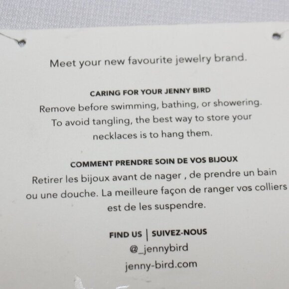 Jenny Bird "Leana" Double-Chain Silver Necklace with Bar Pendent - Picture 8 of 10